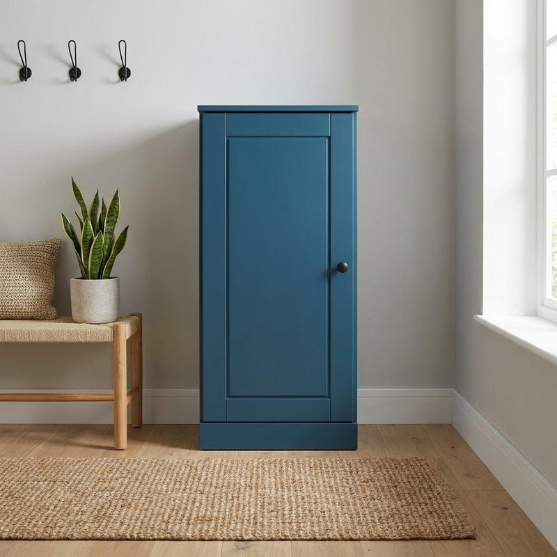 Ten Pair Solid Woodshoe Storage Cabinet (752065) - Teal Blue