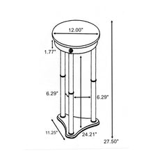 Load image into Gallery viewer, Elna - Accent Side Table With Round Top Plant Stand - Brown
