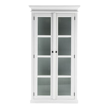 Load image into Gallery viewer, Wood And Glass Double Door Storage Cabinet - White
