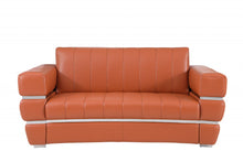 Load image into Gallery viewer, Italian Leather Loveseat - Camel

