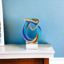 Load image into Gallery viewer, Murano Modern Abstract Tabletop Sculpture (376085) - Rainbow

