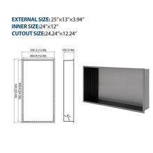 Load image into Gallery viewer, Stainless Steel Shower Niche With Seamless Design For Bathroom Storage
