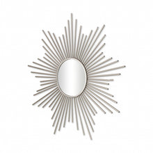 Load image into Gallery viewer, Striking Metal Sunburst Design Wall Mirror - Silver
