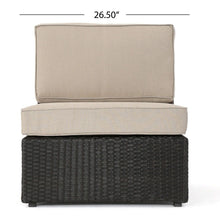 Load image into Gallery viewer, Santa Cruz - 8 Piece Outdoor Sectional Set - Dark Brown

