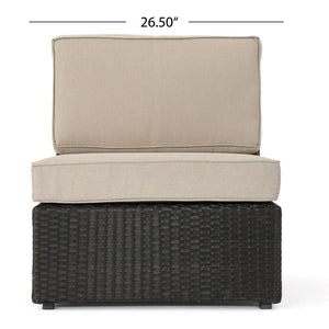Santa Cruz - 8 Piece Outdoor Sectional Set - Dark Brown