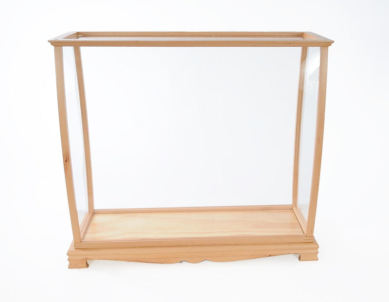 Wood Square Display Cabinet - Brown