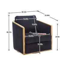Load image into Gallery viewer, Corduroy Barrel Chair, 360 Degree Swivel
