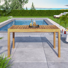 Load image into Gallery viewer, Classic Patio Dining Table, Acacia Wood - Light Teak

