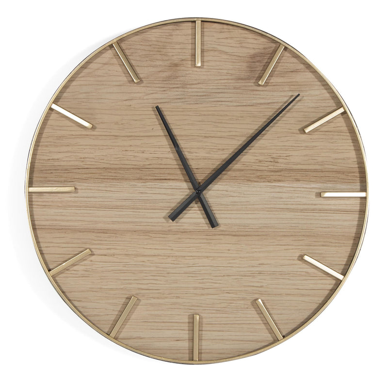 Silent Analog Round Wall Clock (573465) - Brown