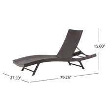 Load image into Gallery viewer, Kauai - Modern Style Pe Wicker Chaise Lounge - Brown Multi
