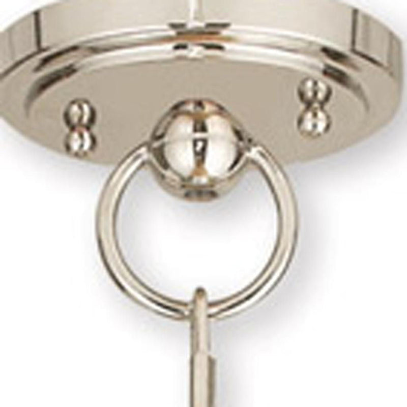 Three Light Metal Dimmable Chandelier With Shades - Nickel / Opal