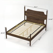 Load image into Gallery viewer, Retro 4 Poster Platform Bed Frame With Curved Tall Headboard

