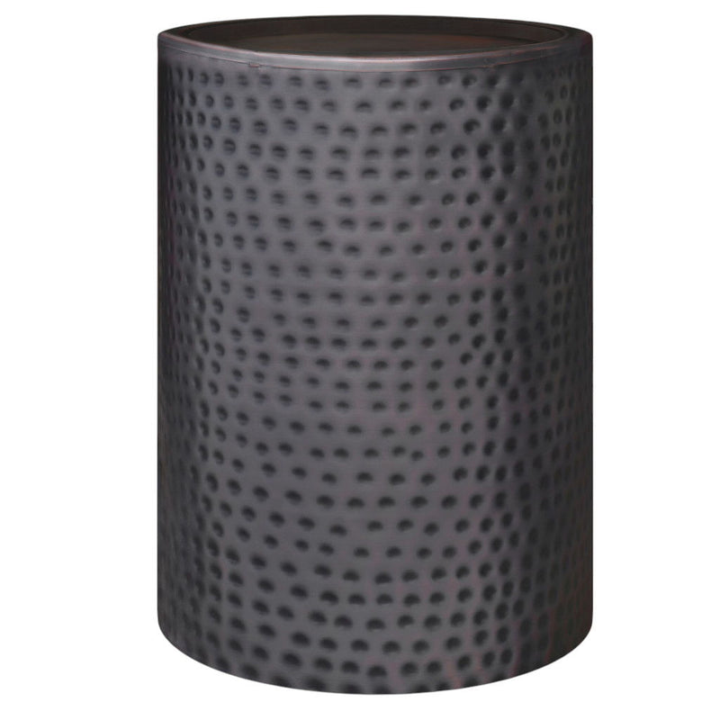 21" Round Metal End Table - Copper