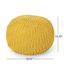 Load image into Gallery viewer, Bordeaux - Knitted Round Pouf Ottoman
