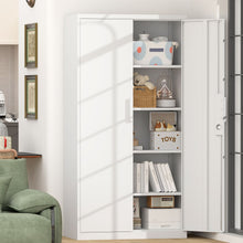 Load image into Gallery viewer, 2 Door File Cabinet With Lock, 4 Adjustable Shelves, Heavy-Duty
