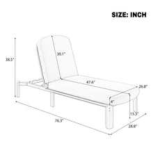 Load image into Gallery viewer, Outdoor Chaise Lounge With Adjustable Backrest
