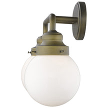 Load image into Gallery viewer, Two Light Wall Sconce With Round Glass Shade - Gold
