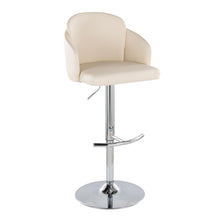 Load image into Gallery viewer, Dahlia - Contemporary Adjustable Barstool With Swivel With Rounded T Footrest (Set of 2)
