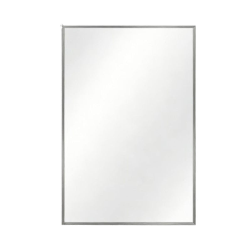 Metal Framed Bathroom Vanity Mirror (Set of 2) - Silver