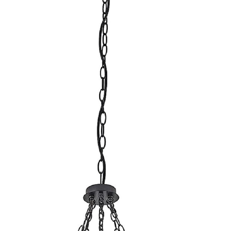 Candle Style Multi Light Metal Dimmable Chandelier - Brown And Black