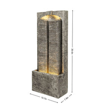Load image into Gallery viewer, Modern Outdoor Water Fountain With LED Lights

