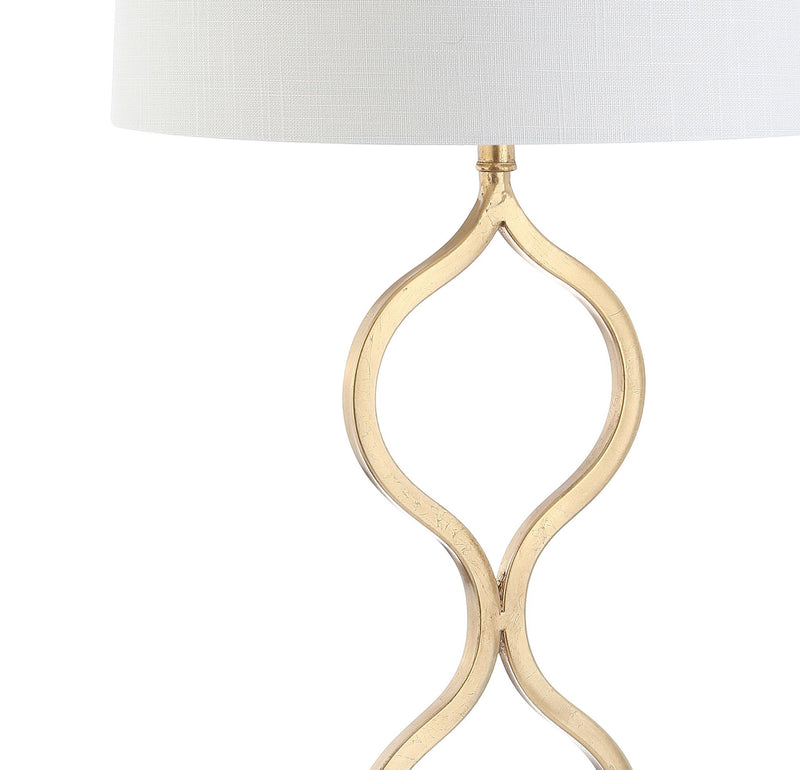 Novelty Table Lamp LED With Drum Shade - Gold