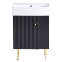 Load image into Gallery viewer, Bathroom Vanity, Combo Cabinet, Bathroom Storage Cabinet, Single Ceramic Sink
