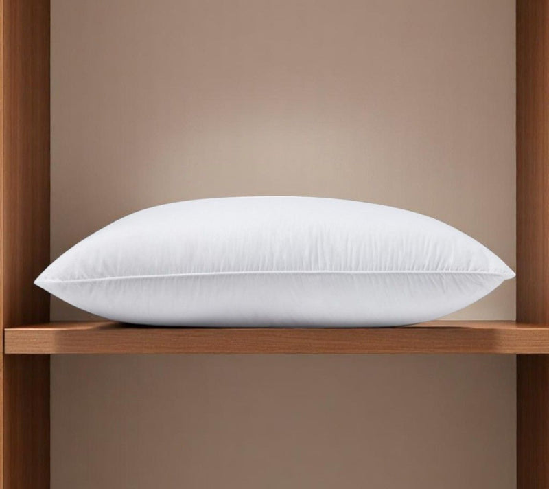 100% Cotton Lux Sateen Down Alternative Medium Hypoallergenic Bed Pillow - Queen
