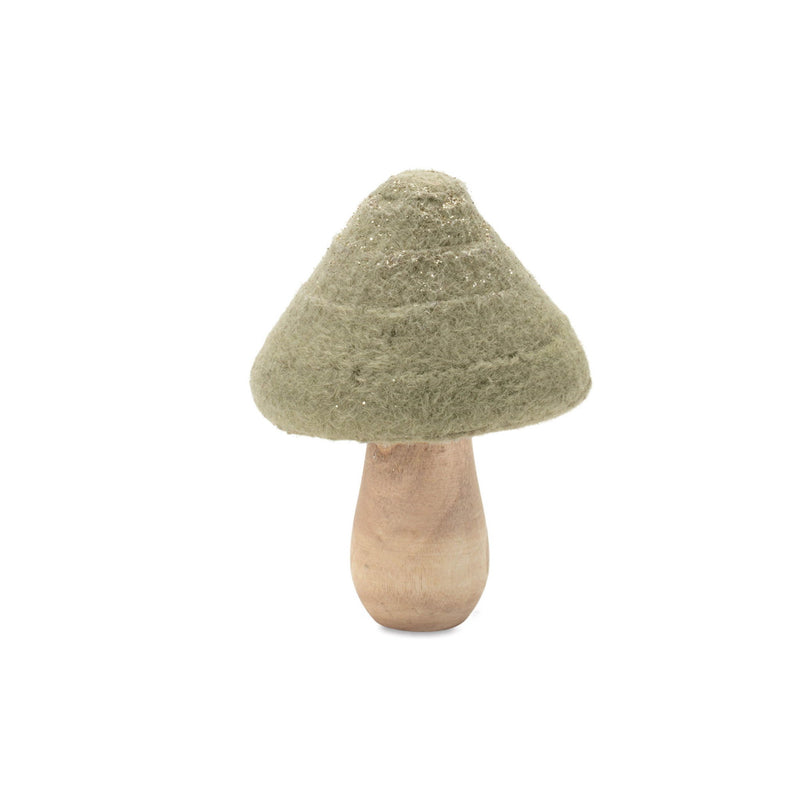 Mushroom Tabletop Sculpture (Set of 2) - Green / Gold