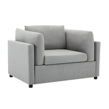Load image into Gallery viewer, Wide Modern Oversized Armchair With Ottoman Stool, Single Sofa With Lumbar Support, Accent Chair
