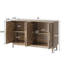 Load image into Gallery viewer, Sideboard Buffet Cabinet With Carved Doors And Adjustable Layer Board
