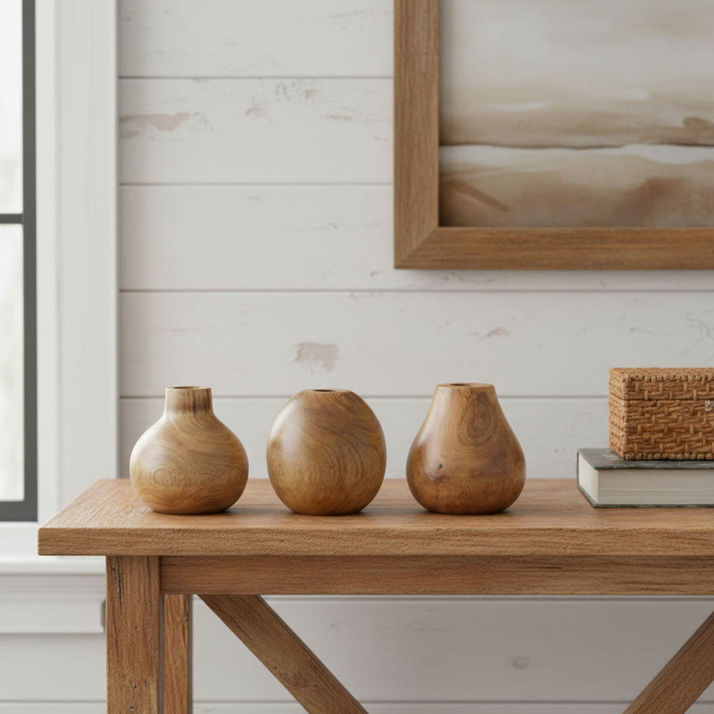 Bud Table Vases (Set of 3) - Natural