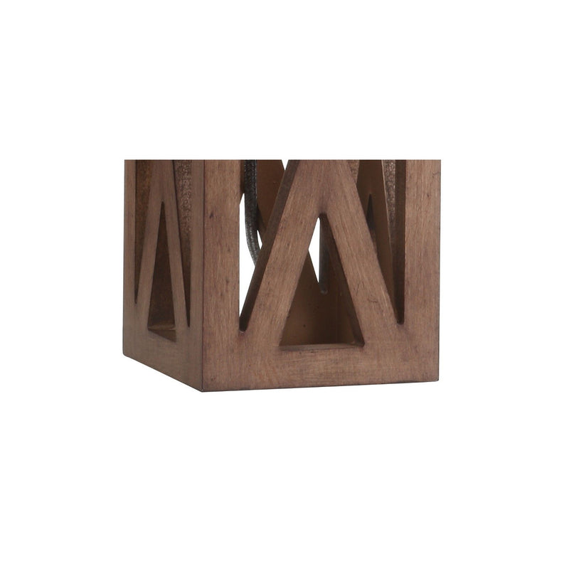 Table Lamp With Drum Shade - Brown