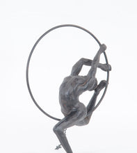 Load image into Gallery viewer, Athletic Man Hanging Ring Sculpture - Black
