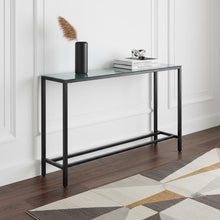 Load image into Gallery viewer, 56" Mirrored Glass Console Table - Black
