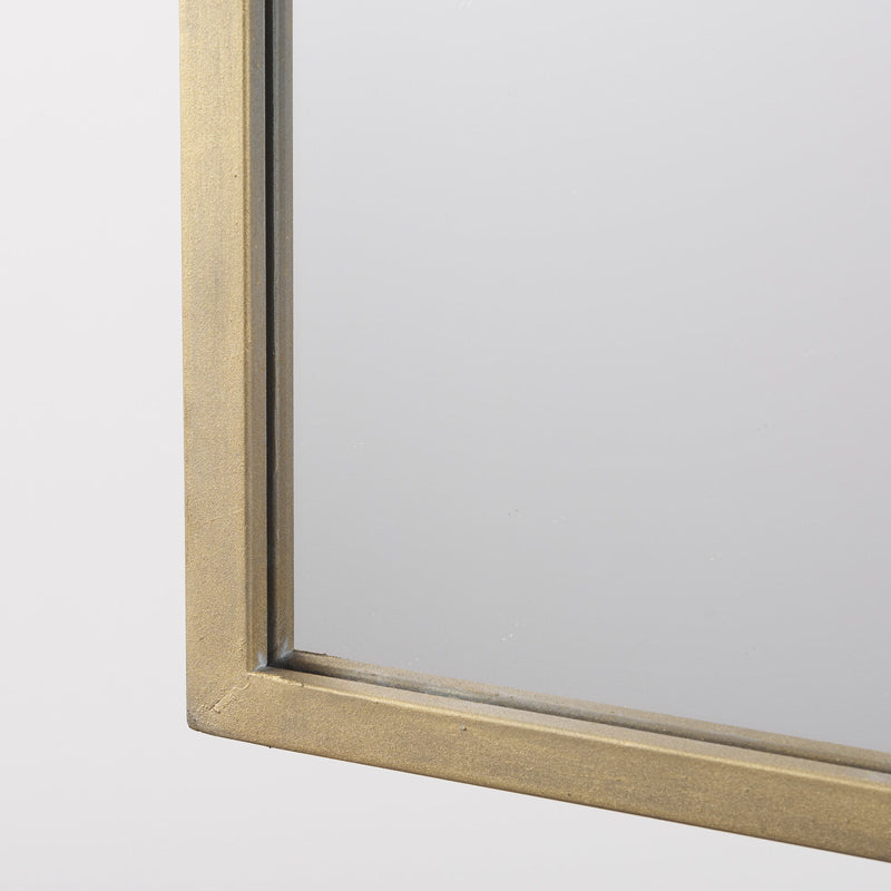 Metal Arch Framed Accent Mirror - Gold
