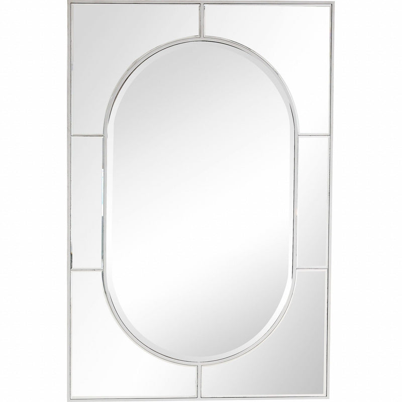 48" Metal Framed Accent Mirror - Silver