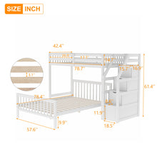 Load image into Gallery viewer, Loft Bed With Staircase And Storage
