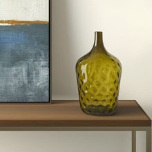 Load image into Gallery viewer, Hammered Table Vase - Olive Green
