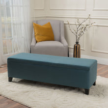 Load image into Gallery viewer, Contemporary Storage Ottoman Bench With Polyester Upholstery
