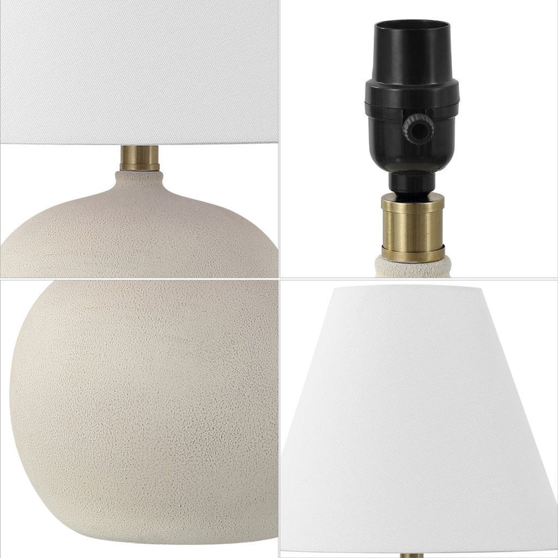 Novelty Table Lamps With Cone Shades (Set of 2) - Cream