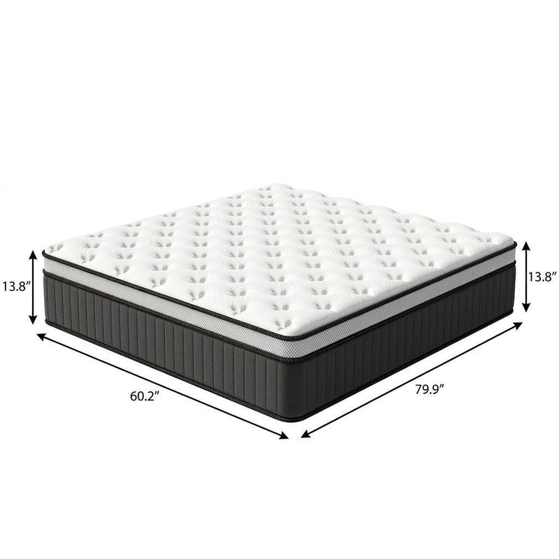 Memory Foam Medium Euro Top Hybrid Mattress - Queen