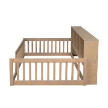 Load image into Gallery viewer, Floor Bed With Storage Cabinets And USB Ports

