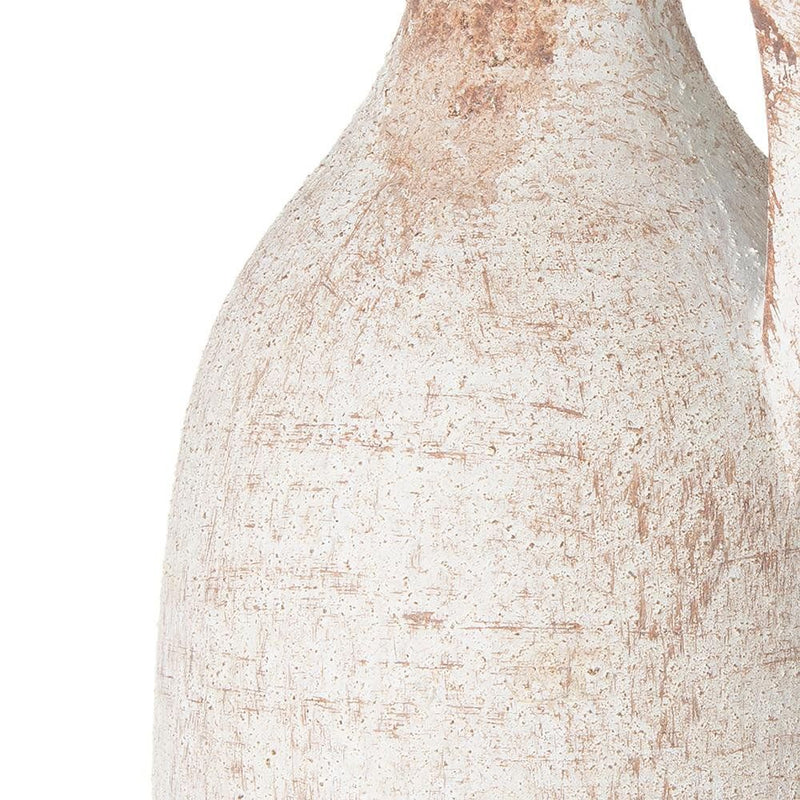 Round Jug Vase - Brown / White