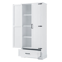 Load image into Gallery viewer, Tall Bathroom Storage Cabinet With 2 Doors And 2 Drawer, Adjustable Shelf - White
