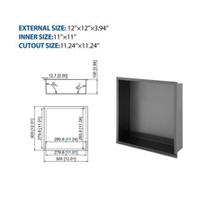 Load image into Gallery viewer, Stainless Steel Shower Niche With Seamless Design For Bathroom Storage
