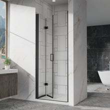 Load image into Gallery viewer, Bifold Frameless Shower Door With Tempered Clear Glass
