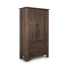 Load image into Gallery viewer, 40" Solid Wood Curio Cabinet With Two Doors And Three Drawers - Dark Brown
