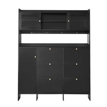 Load image into Gallery viewer, On Trend Multifunctional Tipping Bucket Shoe Cabinet With Storage Shelf &amp; 6 Flip Drawers
