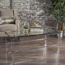 Load image into Gallery viewer, Ultra Modern Rectangle Coffee Table With Tempered Glass Surface - Clear
